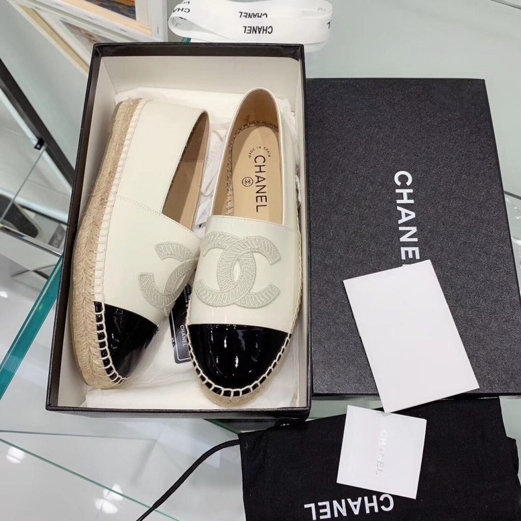 Chanel Espadrilles White/Black For Women, Women’s Shoes G29762