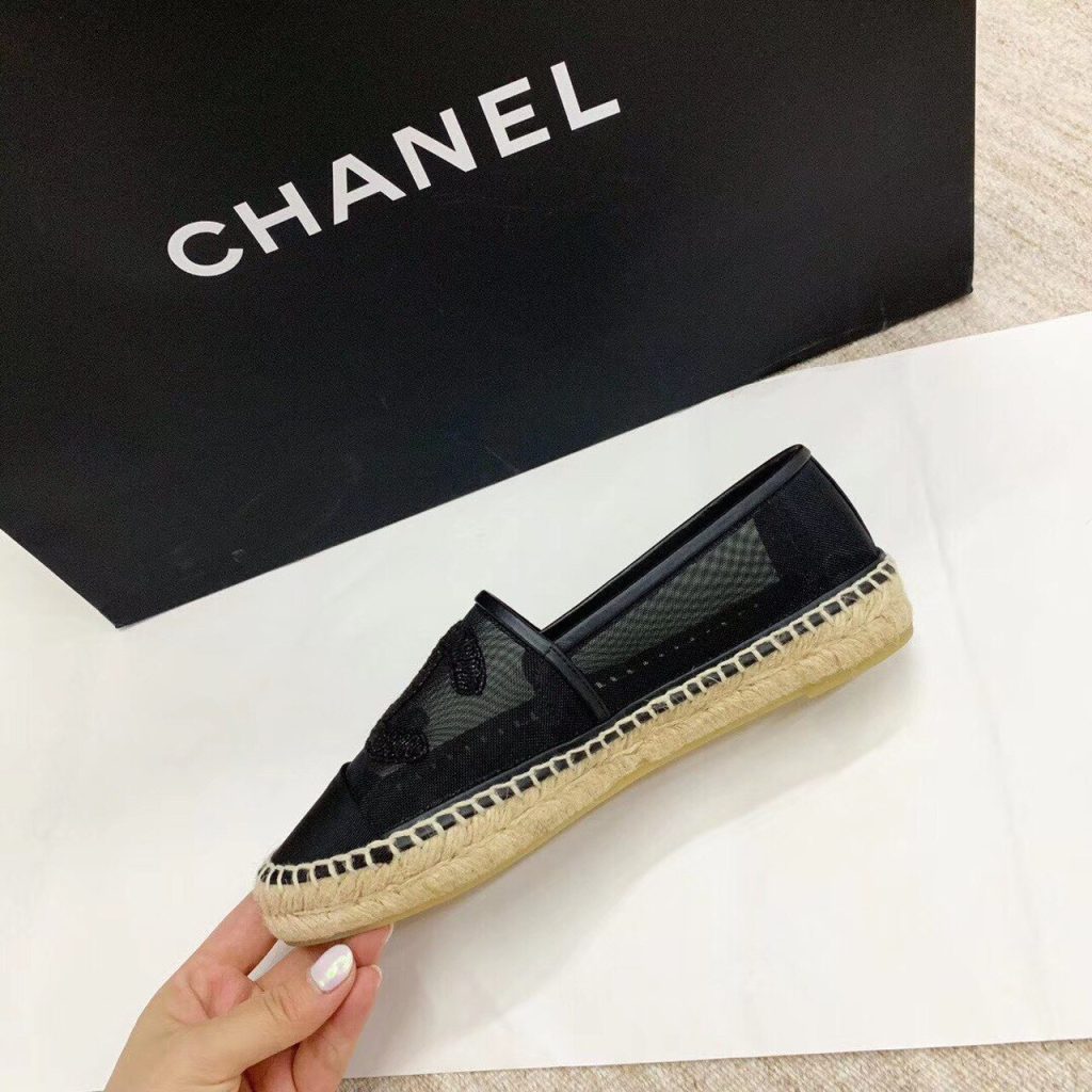 Chanel Espadrilles Black For Women, Women’s Shoes G29762