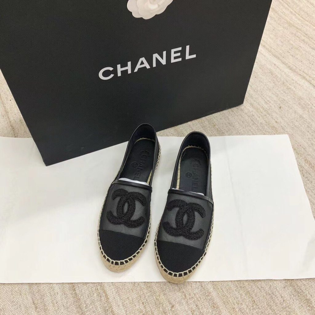 Chanel Espadrilles Black For Women, Women’s Shoes G29762