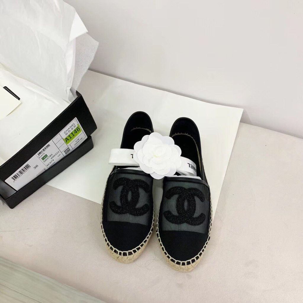 Chanel Espadrilles Black For Women, Women’s Shoes G29762