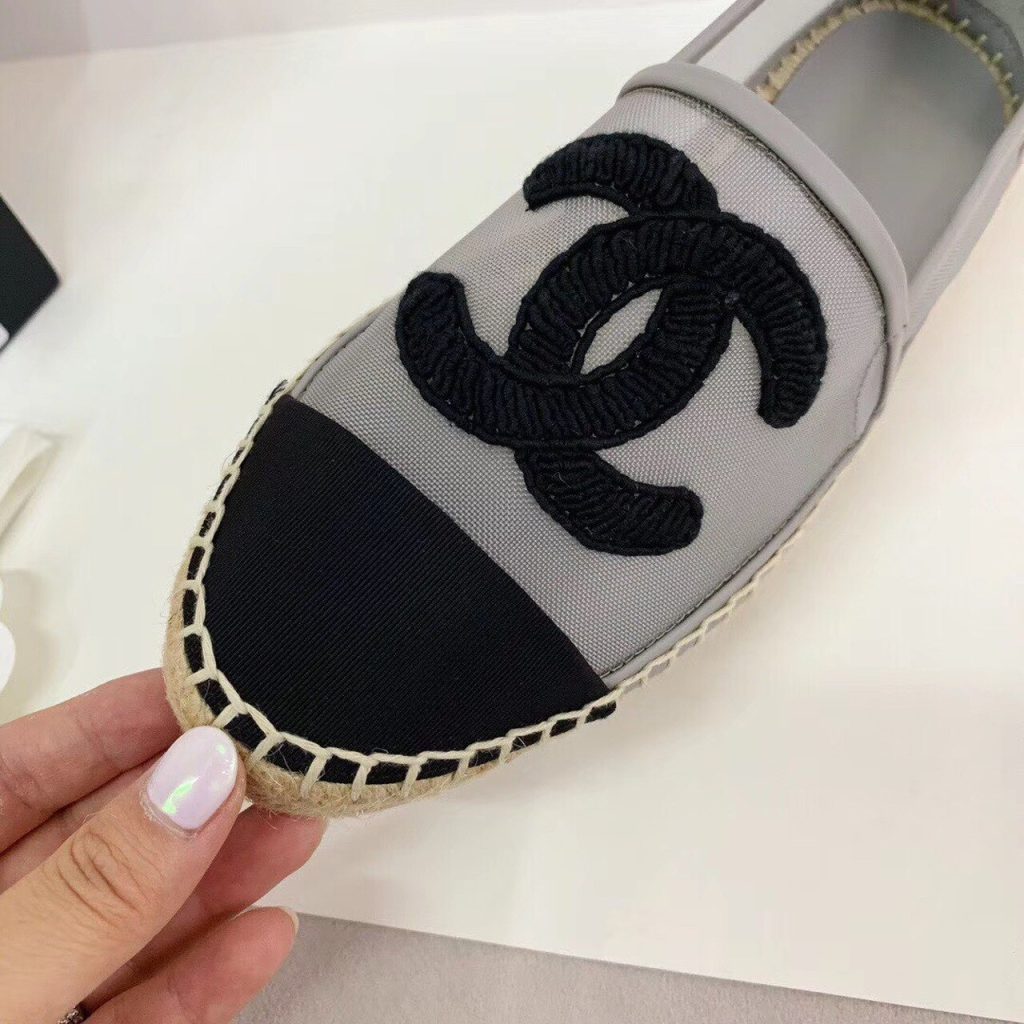 Chanel Espadrilles Grey/Black For Women, Women’s Shoes G29762