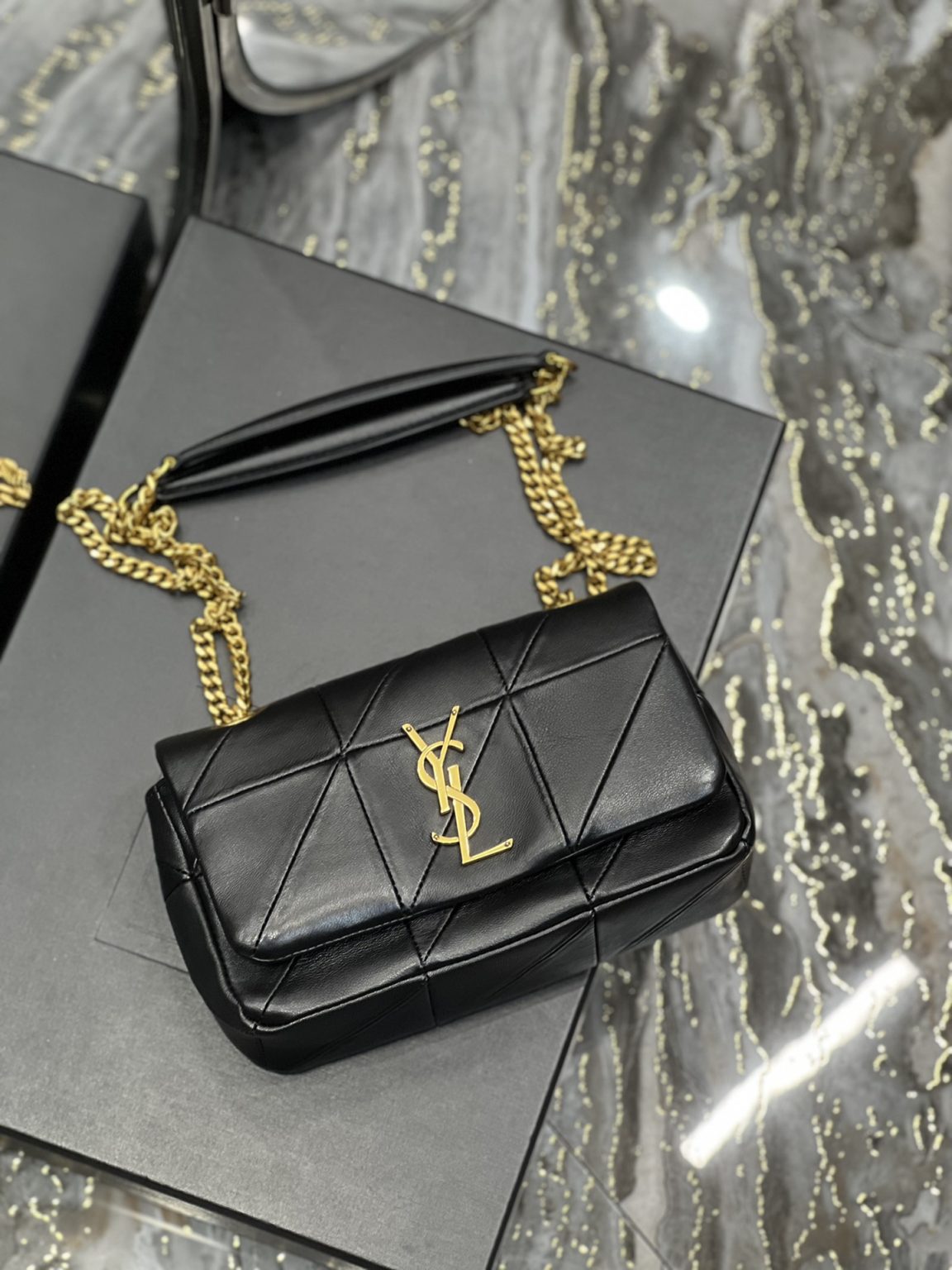 Saint Laurent Jamie Small Chain  Bag Black For Women, Women’s Bags 7.8in/20cm YSL