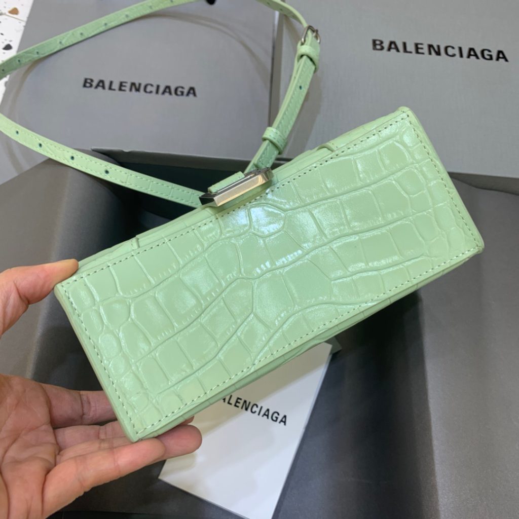 Balenciaga Hourglass XS Handbag In Light Green, For Women, Women’s Bags 7.4in/19cm