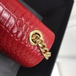 Saint Laurent Kate Medium Chain Bag With Tassel In Embossed Crocodile Red For Women 9.4in/24cm YSL