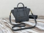 Celine Nano Luggage Bag In Drummed Grey For Women 8in/20cm 189243AQL.10KL