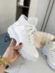 Prada Shearling High-Top Sneakers White For Women PRD