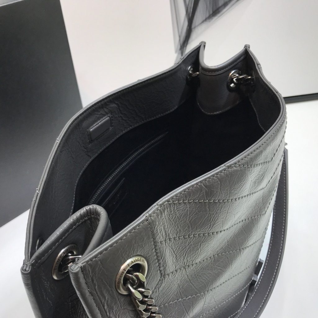 Saint Laurent Niki Medium Shopping Bag Gray For Women 12.6in/32cm YSL 577999