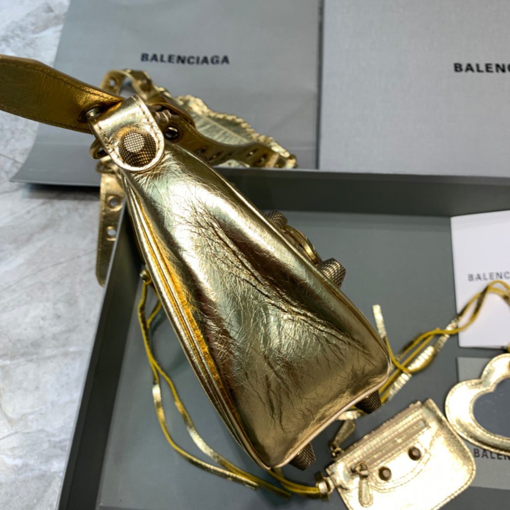 Balenciaga Le Cagole XS Shoulder Bag In Gold, For Women, Women’s Bags 13in/33cm