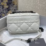 Christian Dior Mini Dior Caro Bag Latte Matte Padded Macrocannage, Latte White, For Women Women’s Handbags, Crossbody Bags, 20cm CD