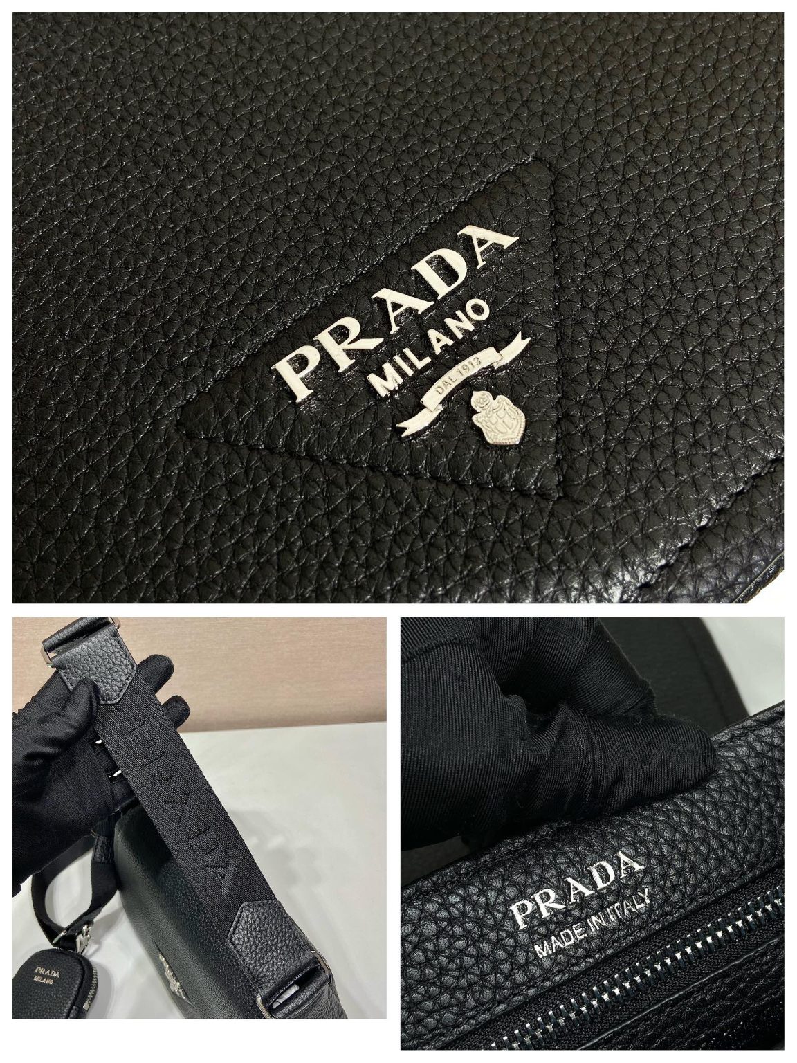 Prada Shoulder Bag Black For Women, Women’s Bags 9.4in/24cm 1BD293_2DKV_F0002_V_N9O