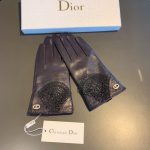 Dior Gloves In Dark Purple