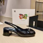 Prada Patent Sling-Back Pumps Black For Women 1.8in/45mm PRD 1I767M_069_F0002_F_090