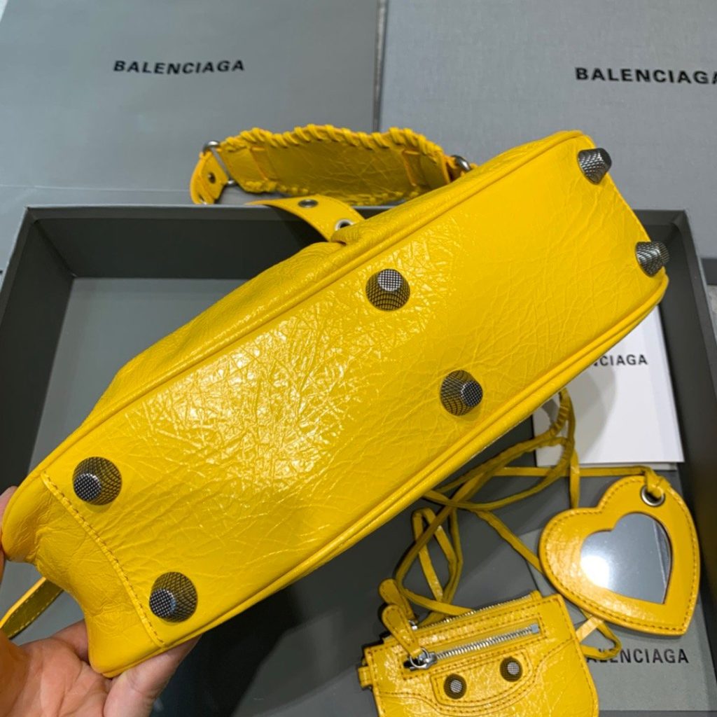 Balenciaga Le Cagole XS Shoulder Bag In Yellow, For Women, Women’s Bags 13in/33cm