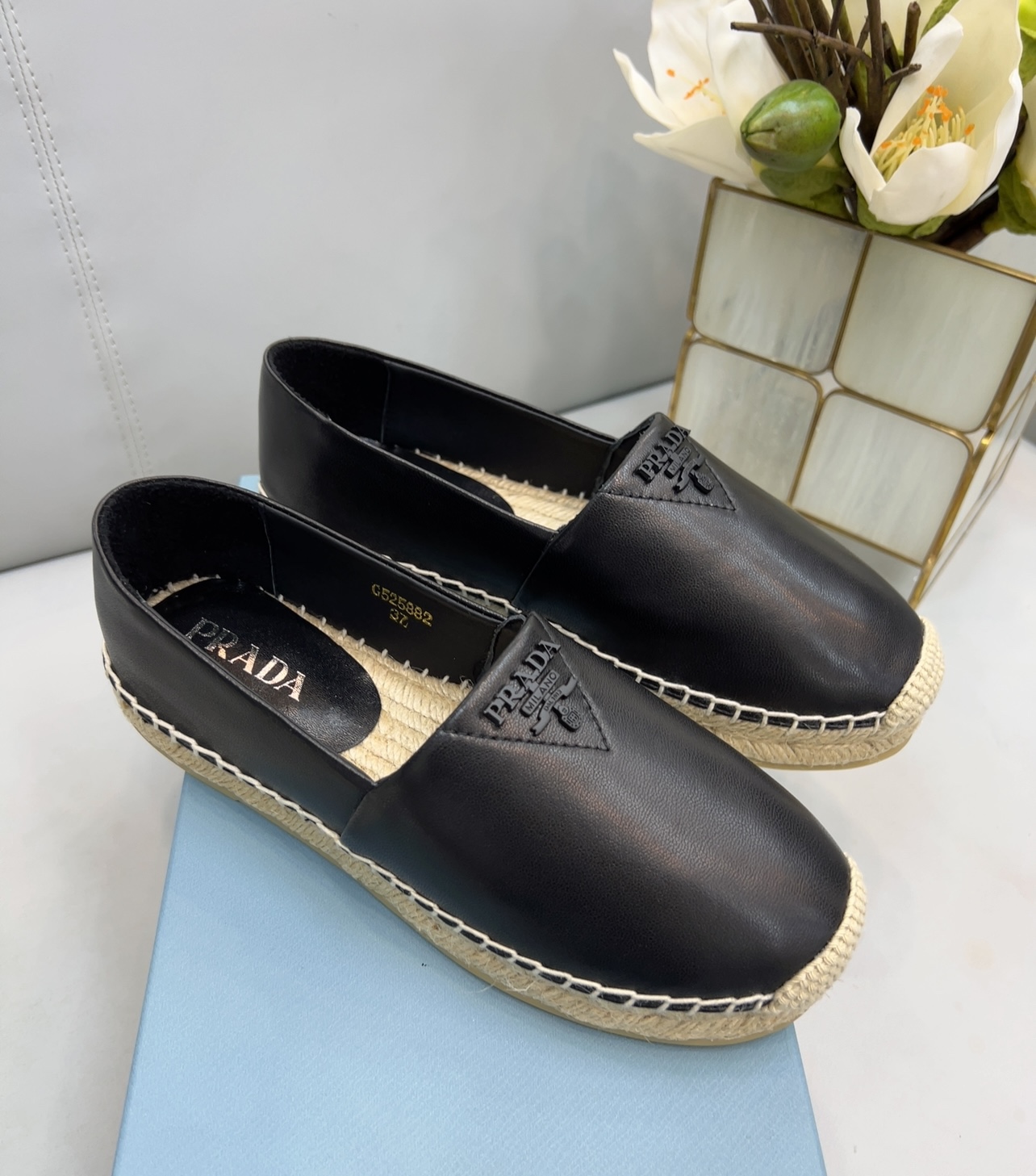 Prada Nappa Espadrilles Black For Women 0.8in/20mm PRD 1S871M_79N_F0002_F_020