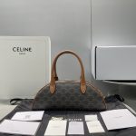 Celine Medium Teckel In Triomphe Canvas Brown For Women 12in/31cm