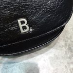 Balenciaga Leader Soft Round Cross Bag In Black, For Women, Women’s Bags 6.3in/16cm