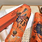 Hermes Automatic Folding Umbrella Orange