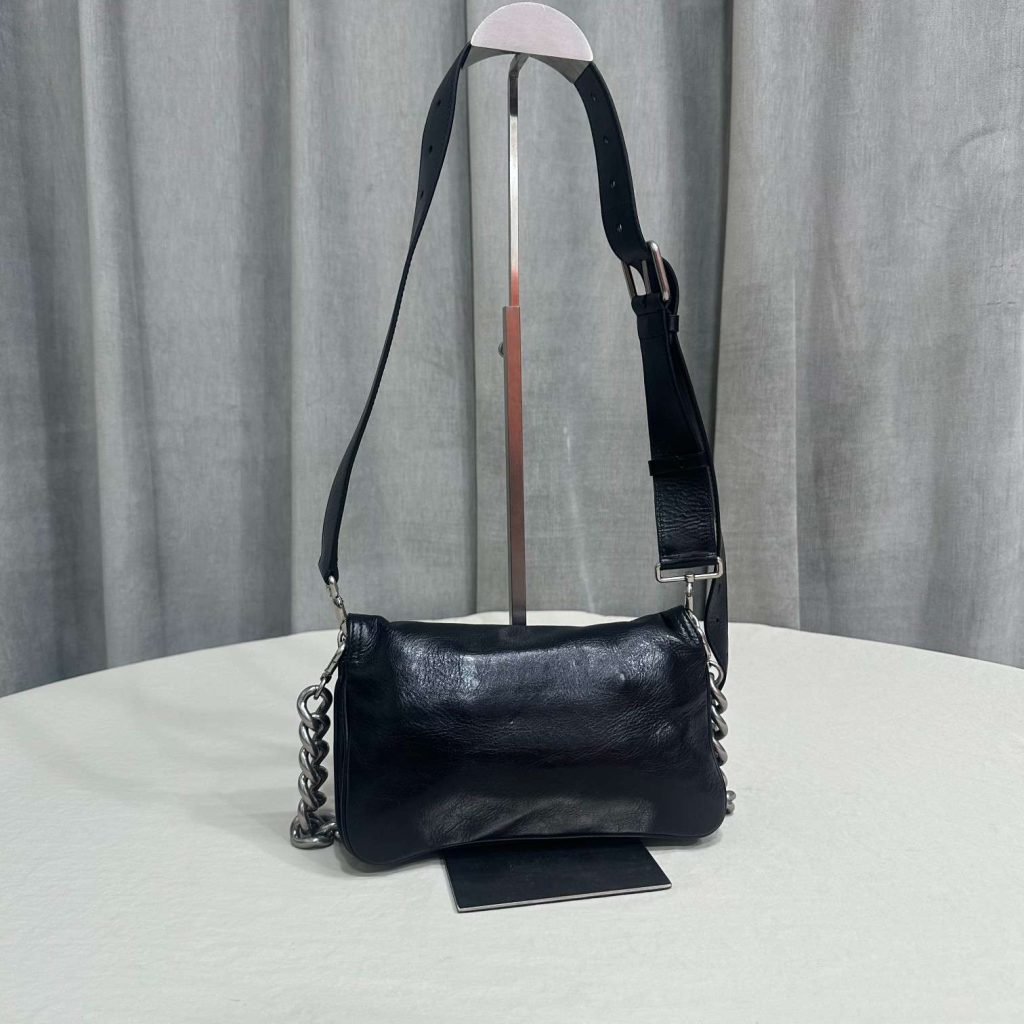 Balenciaga BB Soft Small Flap Bag Black For Women 9.1in/23cm 7485982AAIY1000