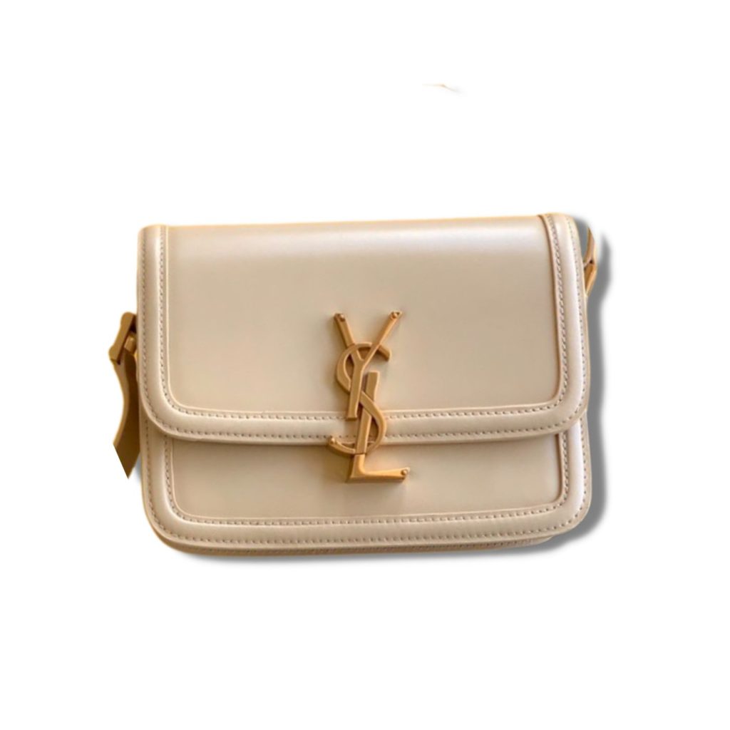 Saint Laurent Solferino Small Satchel Bag Beige In Box With Gold Hardware 7.4in/19cm YSl 6343060SX0W9207