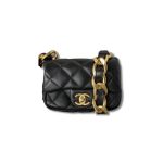 Chanel Mini Flap Bag Black For Women, Women’s Bags Shoulder And Crossbody Bags 6.6in/17cm AS3213