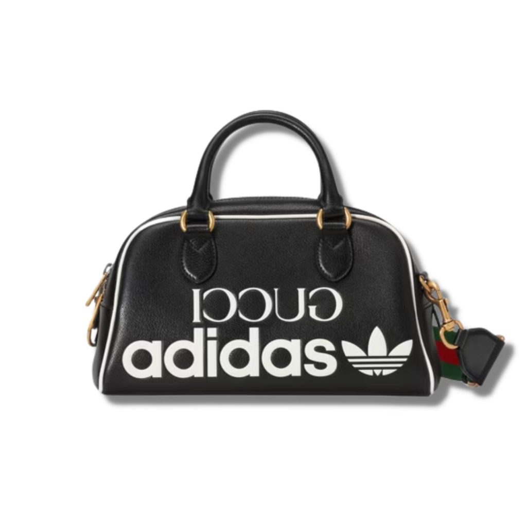 Gucci x Adidas Mini Duffle Bag Black For Women, Women’s Bags 12.4in/32cm GG 702397 U3ZCT 8726