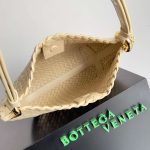 Bottega Veneta Medium Clicker Shoulder Bag Cream/Burgandy For Women 36cm / 14.2in