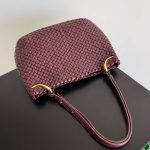 Bottega Veneta Medium Clicker Shoulder Bag Cream/Burgandy For Women 36cm / 14.2in