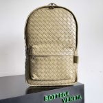 Bottega Veneta Medium Intrecciato Backpack Dark Green/Beige/Grey For Women 46cm / 18.1in