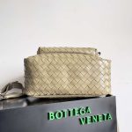 Bottega Veneta Medium Intrecciato Backpack Dark Green/Beige/Grey For Women 46cm / 18.1in