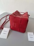 Bottega Veneta Mini Cassette Bucket Bag Navy Blue/Light Blue/Red/Cream For Women 14cm / 5.5in