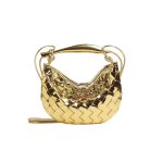 Bottega Veneta Mini Sardine Gold Bag 744267V3QM28922- 7.9 Inches/ 20 Cm