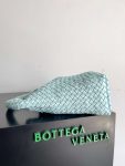 Bottega Veneta Small Cabat Bucket Light Blue/White For Women 35.5cm / 14in 753172V1OW03902