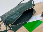 Bottega Veneta Small Loop Camera Bag Black/Green/Dark Green For Women 22cm / 8.7in 723548V1G118425