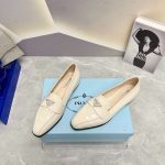 Prada Patent Loafers White For Women