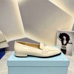 Prada Patent Loafers White For Women