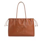 Celine Cabas Drawstring Cuir Triomphe Brown For Women 44cm / 17in 199973DU3.04LU