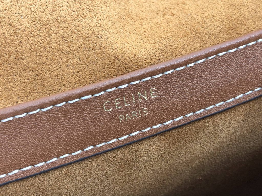 Celine Cabas Drawstring Cuir Triomphe Brown For Women 44cm / 17in 199973DU3.04LU