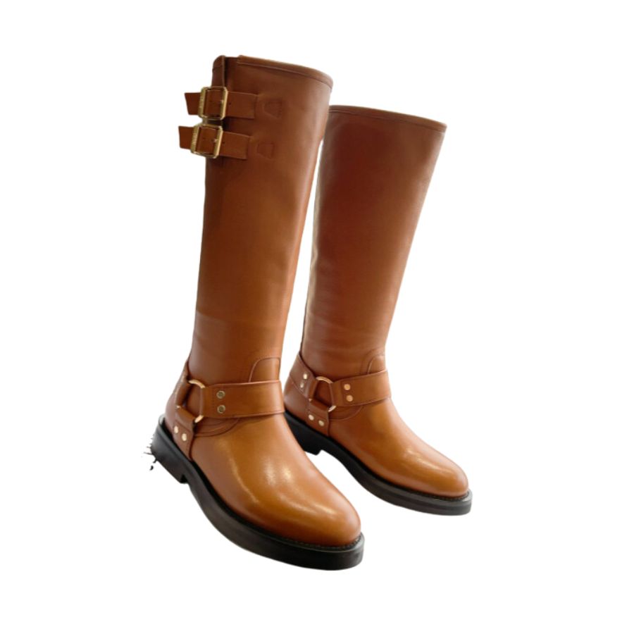 Celine Bulky Biker High Boot Brown For Women