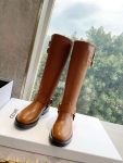 Celine Bulky Biker High Boot Brown For Women