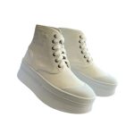 Celine Bulky Laced Up Boot White For Women