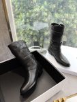 Celine Lyra Triple Buckles Boot Black For Women 354983492C.38NO