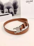 Celine Triomphe Belt Brown For Women