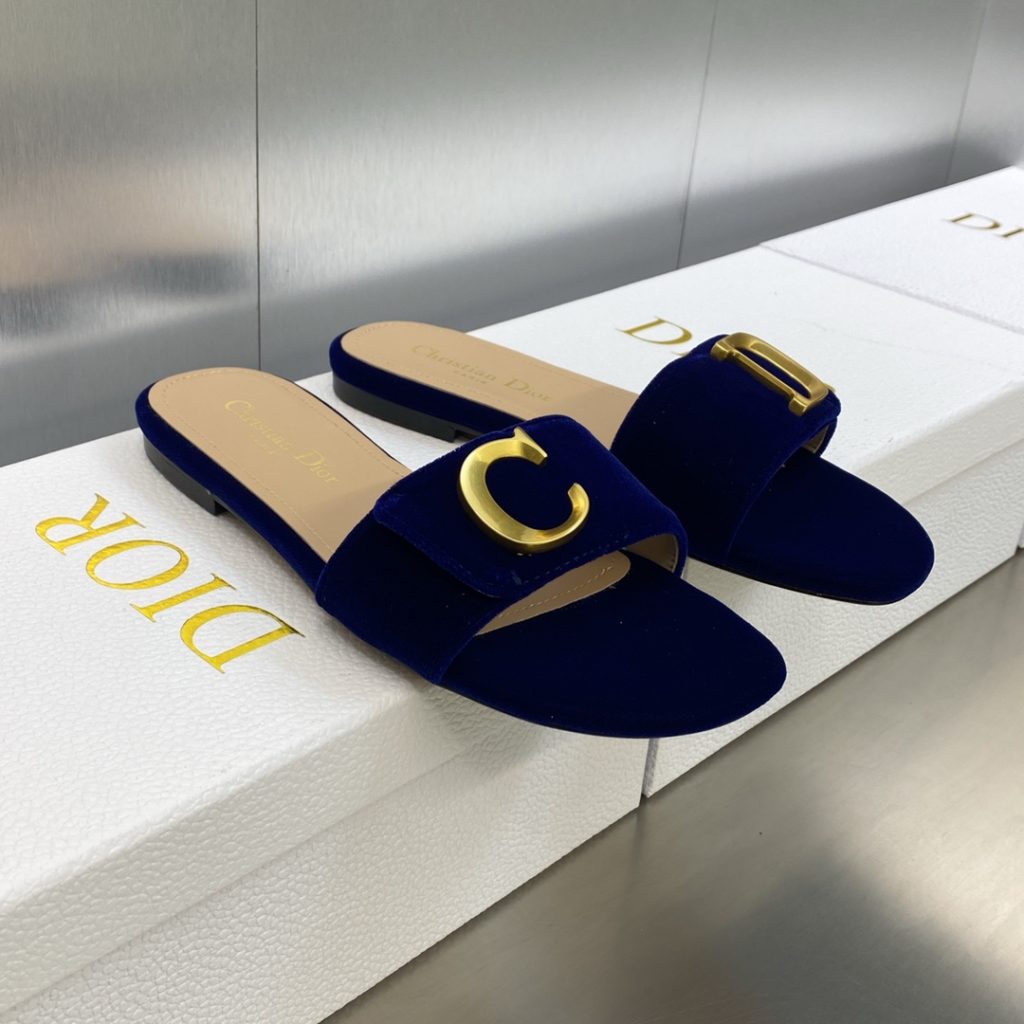 Dior C’est Slide Patent Navy Blue For Women