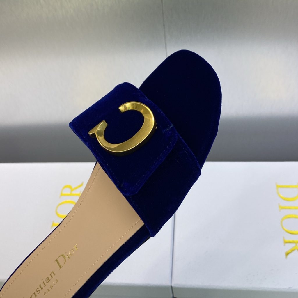 Dior C’est Slide Patent Navy Blue For Women