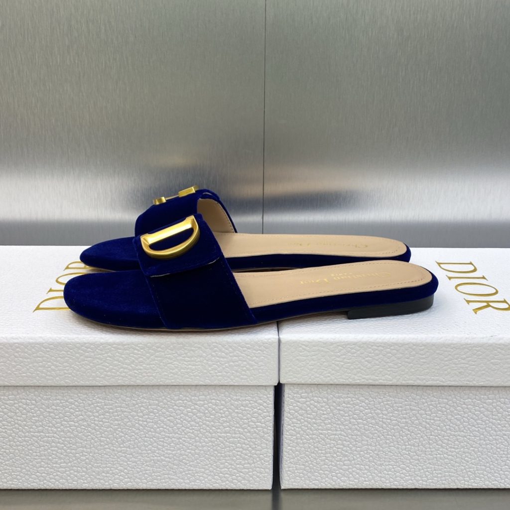 Dior C’est Slide Patent Navy Blue For Women