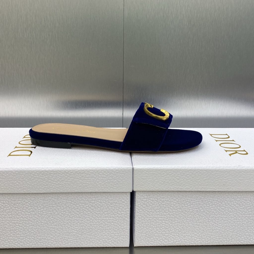 Dior C’est Slide Patent Navy Blue For Women