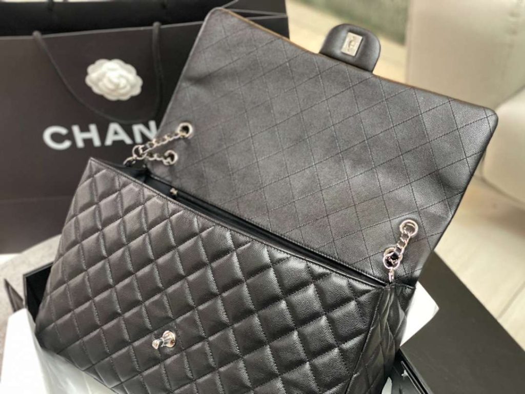 Chanel Airport Bag Silver/White/Black/Grey For Women 38cm / 15in