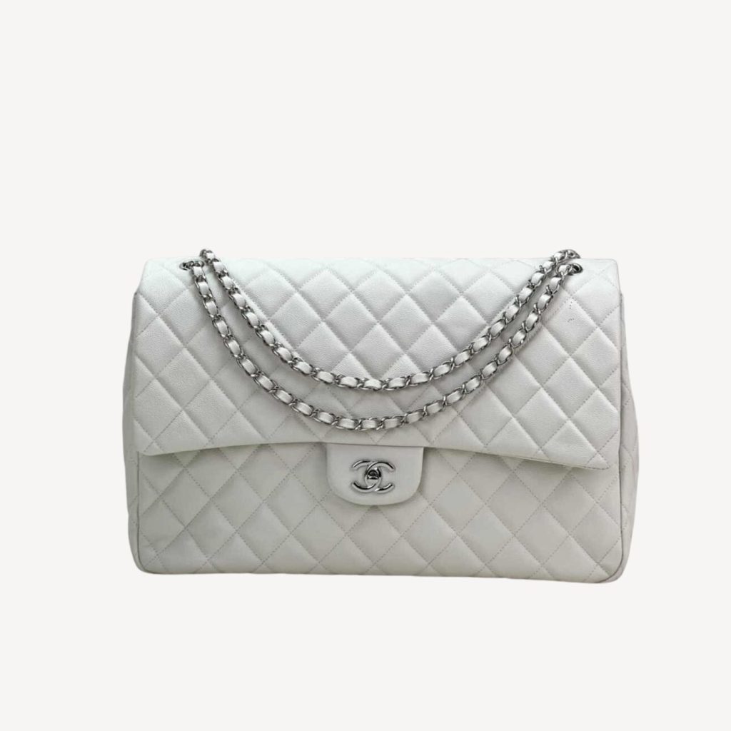 Chanel Airport Bag Silver/White/Black/Grey For Women 38cm / 15in