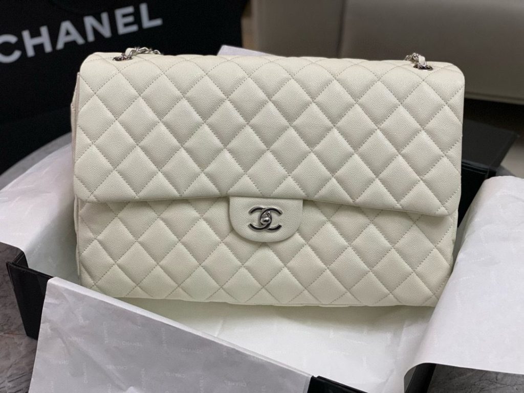 Chanel Airport Bag Silver/White/Black/Grey For Women 38cm / 15in