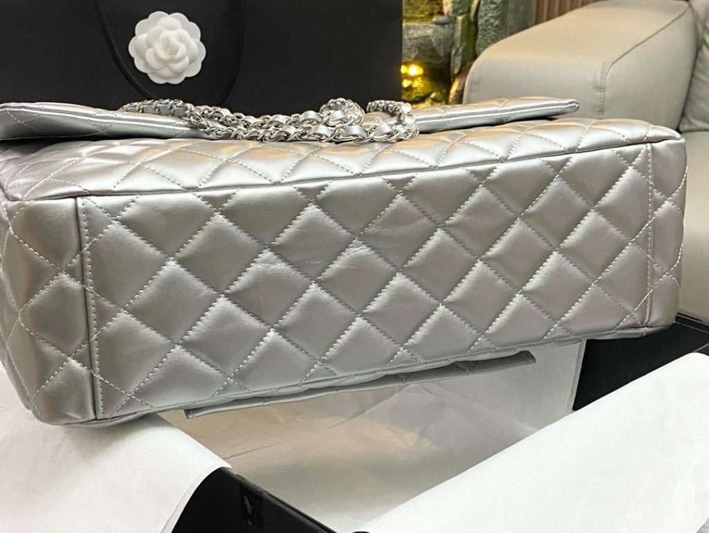 Chanel Airport Bag Silver/White/Black/Grey For Women 38cm / 15in